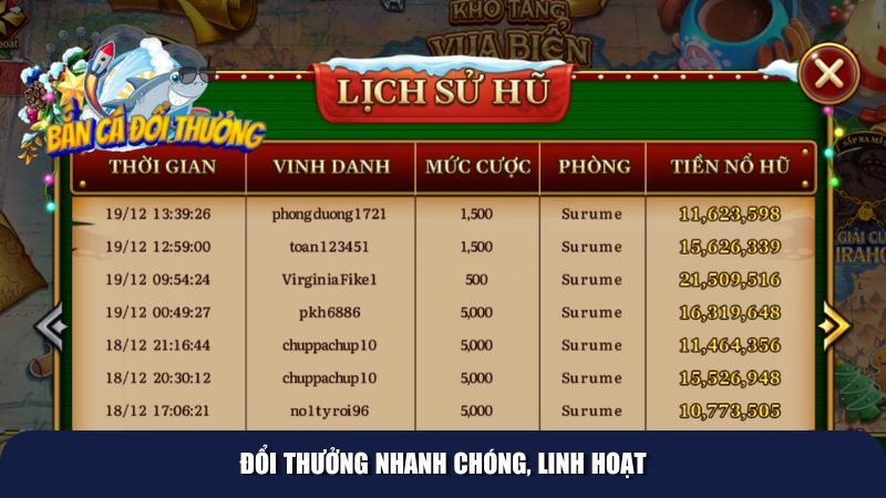 Đổi thưởng xu bắn cá xanh chín