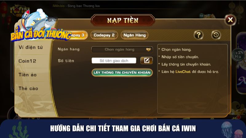 Hướng dẫn chi tiết tham gia chơi bắn cá IWIN