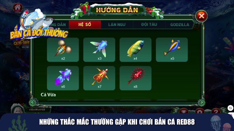 Những thắc mắc thường gặp khi chơi bắn cá Red88